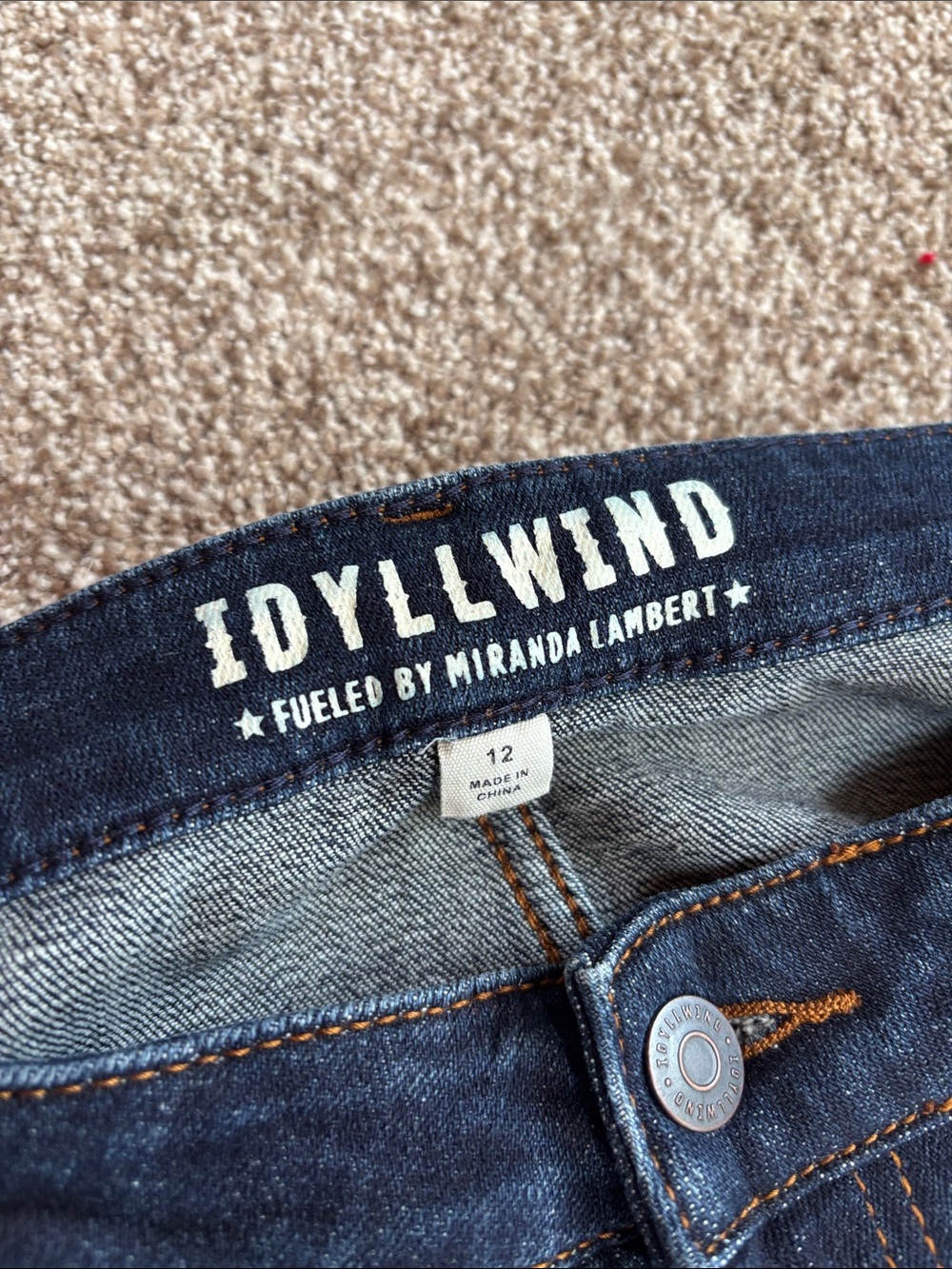 Idyllwind Dark Blue Flared High-Rise Jeans - Picture 2 of 4
